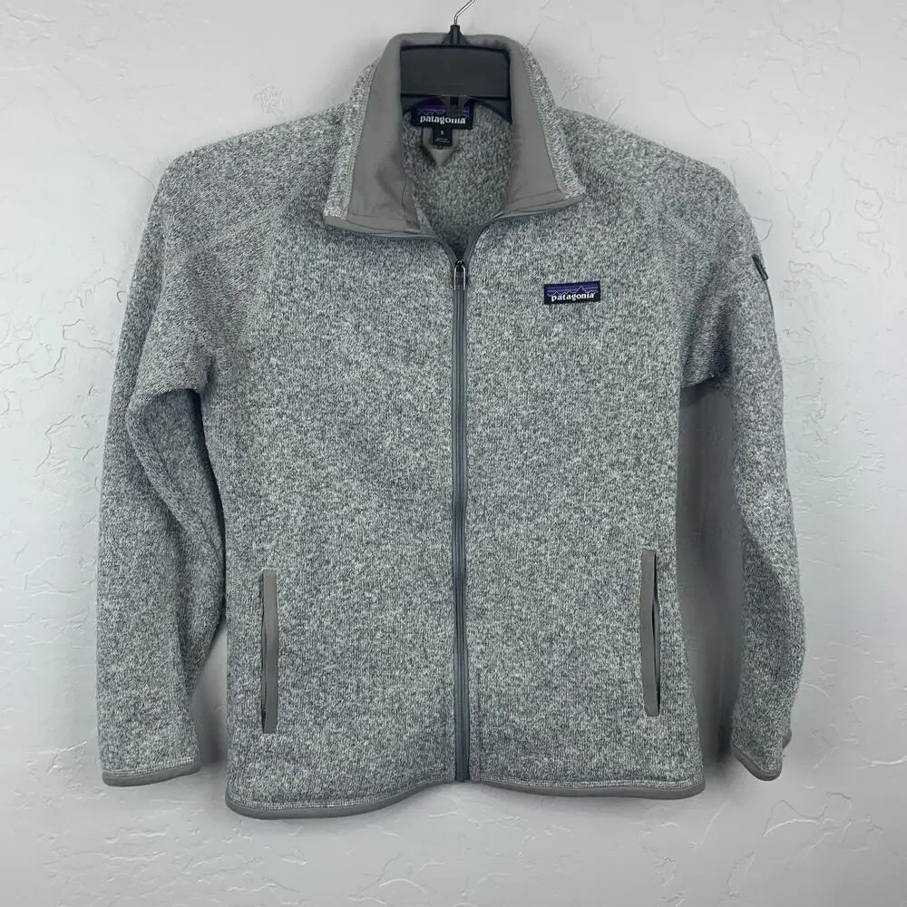 Patagonia Better Sweater Jacket Womens Small Gray Fleece Full Zip Casual Pockets